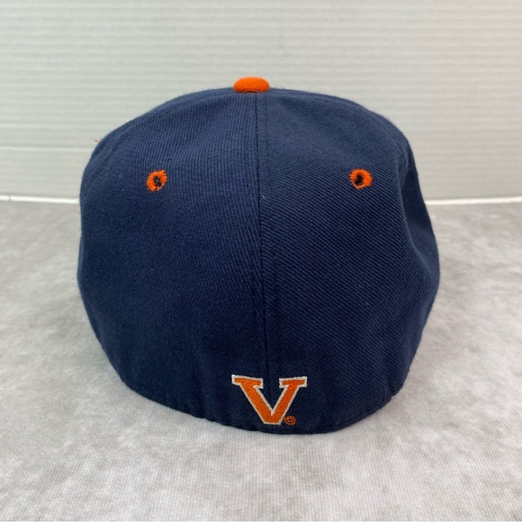 Vintage Virginia Cavaliers Hat 7 1/4 Navy Zephyr Retro Logo College Fitted Cap - Picture 6 of 11